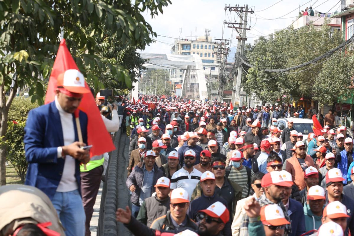 काठमाडौंमा ‘शक्ति’ देखाउँदै एमाले