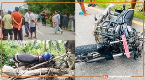 ट्याक्टरको ठक्करबाट बाबुछोरीको मृत्यु, आमा गम्भीर घाइते