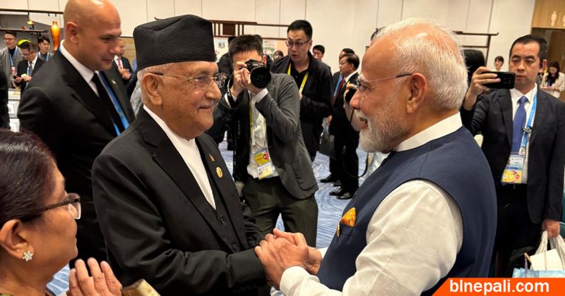 चीनमा अचानक जुरेको ओली-मोदी भेट