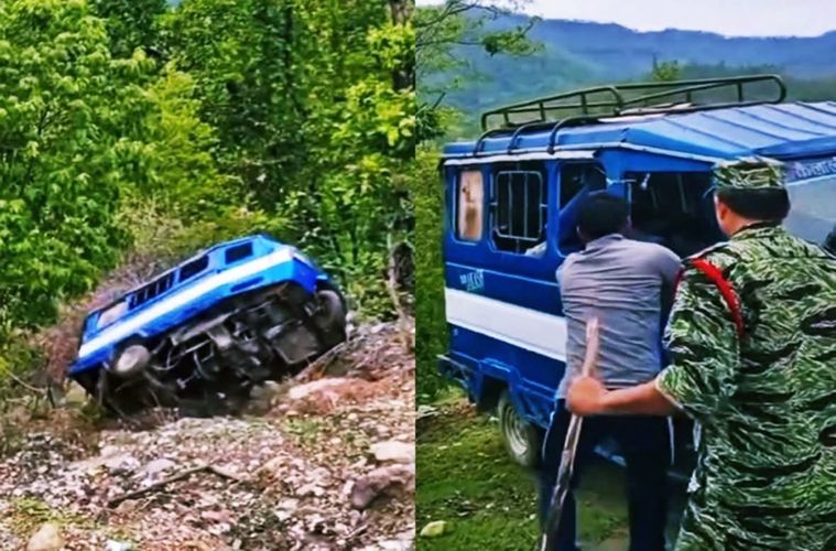 खुद्रा सामान बेच्ने टेम्पाे वन कर्मचारी भीरबाट खसालेपछि...